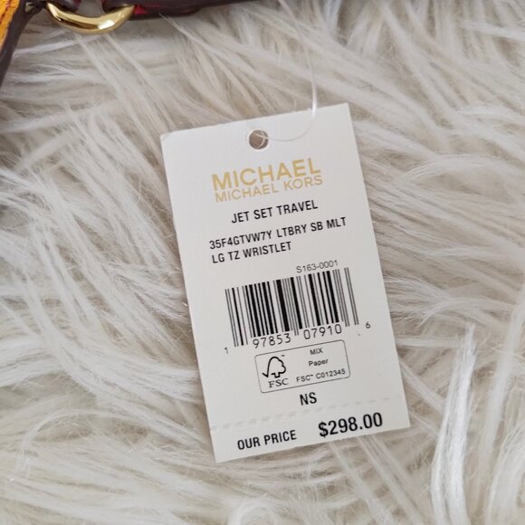 Michael Kors Jet Set Travel Large Patchwork Wristlet  35F4GTVW7Y MK - Picture 15 of 15